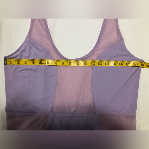 Parade lavender showoff tank bodysuit-silky and mesh fabric, 3X - Picture 4 of 8